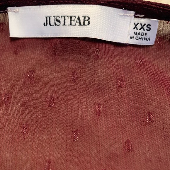 Just fab semi sheer tie waist top - Picture 3 of 3